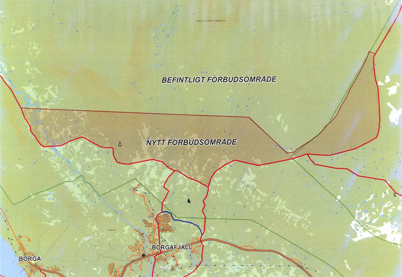 Nytt förbudsområde i Borgafjäll